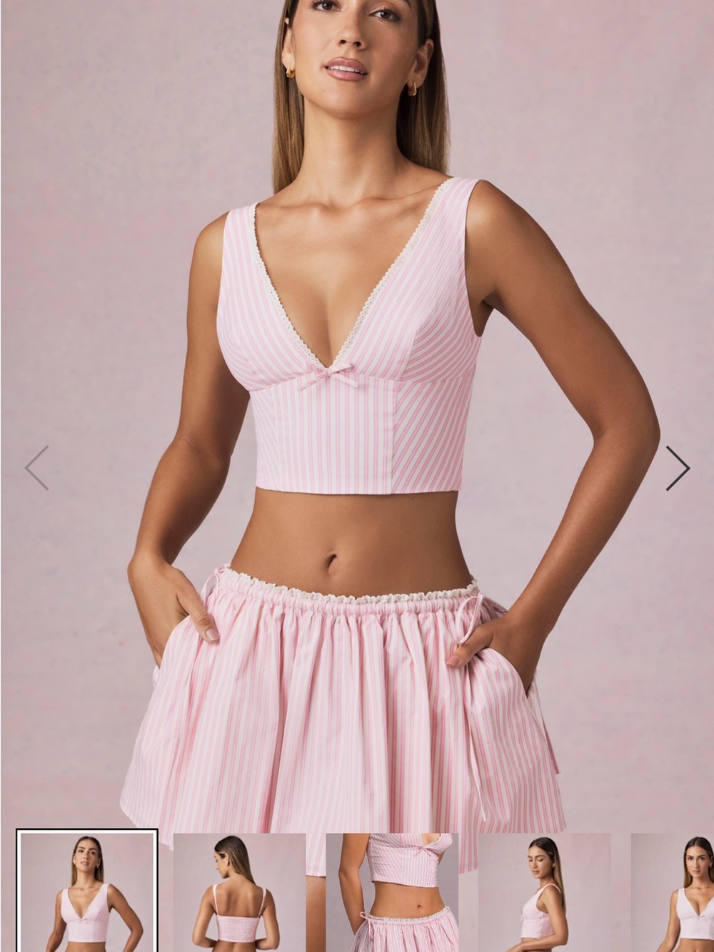 Oh Polly Pink Striped SET